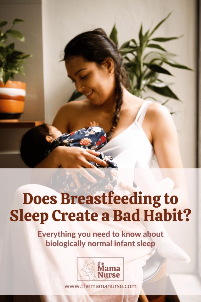 Let's take a deep dive on what nursing your baby to sleep provides for you and your baby. Is nursing a sleep crutch? No! Nursing babies to sleep does not cause increased waking through the night.